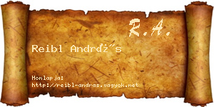 Reibl András névjegykártya